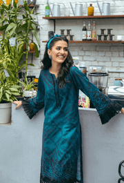 NUREH Ballerina Embroidered Chikankari Khaddar 2Pc Suit NU2-69