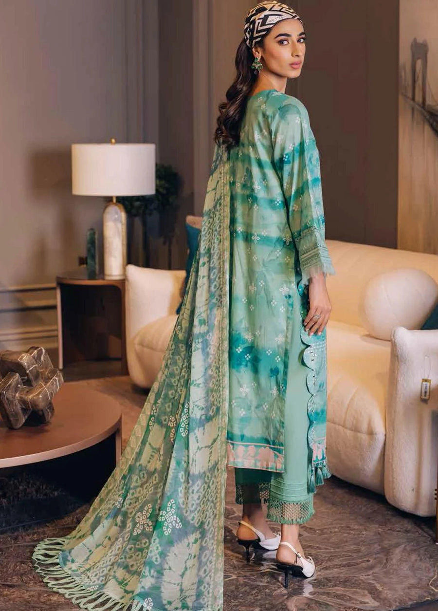 NUREH Signature Unstitched Printed Lawn 3Piece Suit SP-36