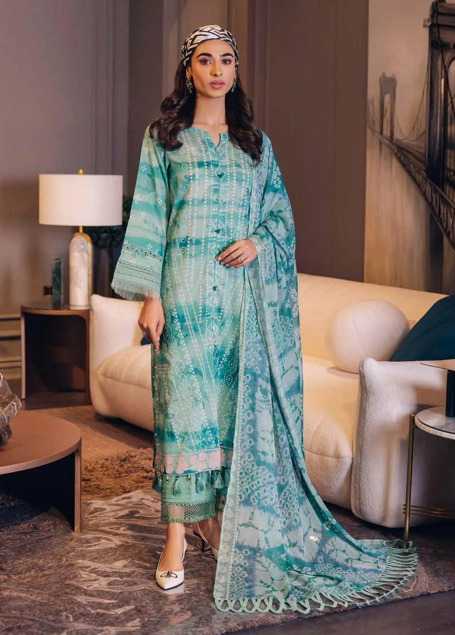 NUREH Signature Unstitched Printed Lawn 3Piece Suit SP-36