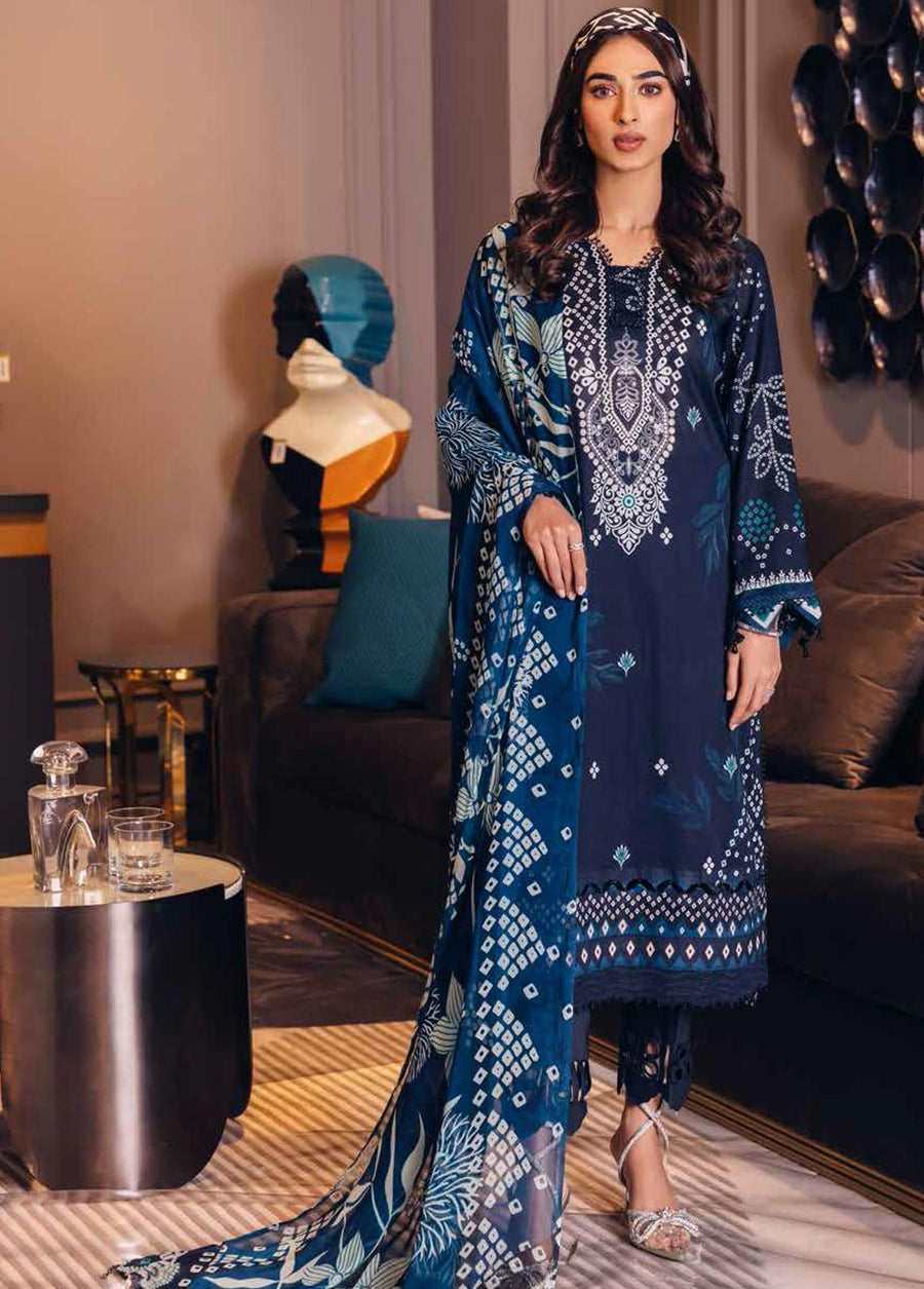 NUREH Signature Unstitched Printed Lawn 3Piece Suit SP-37