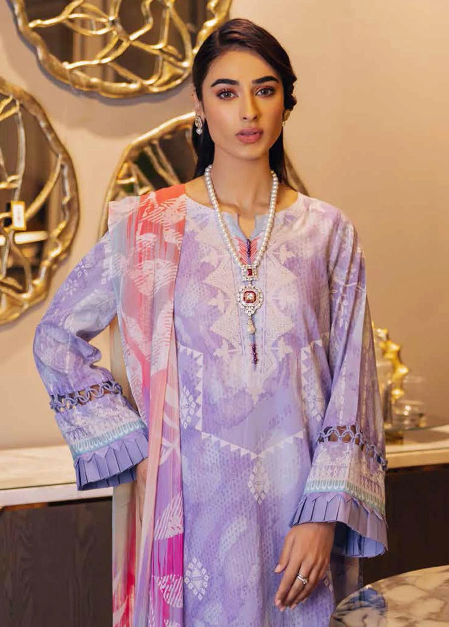 NUREH Signature Unstitched Printed Lawn 3Piece Suit SP-41
