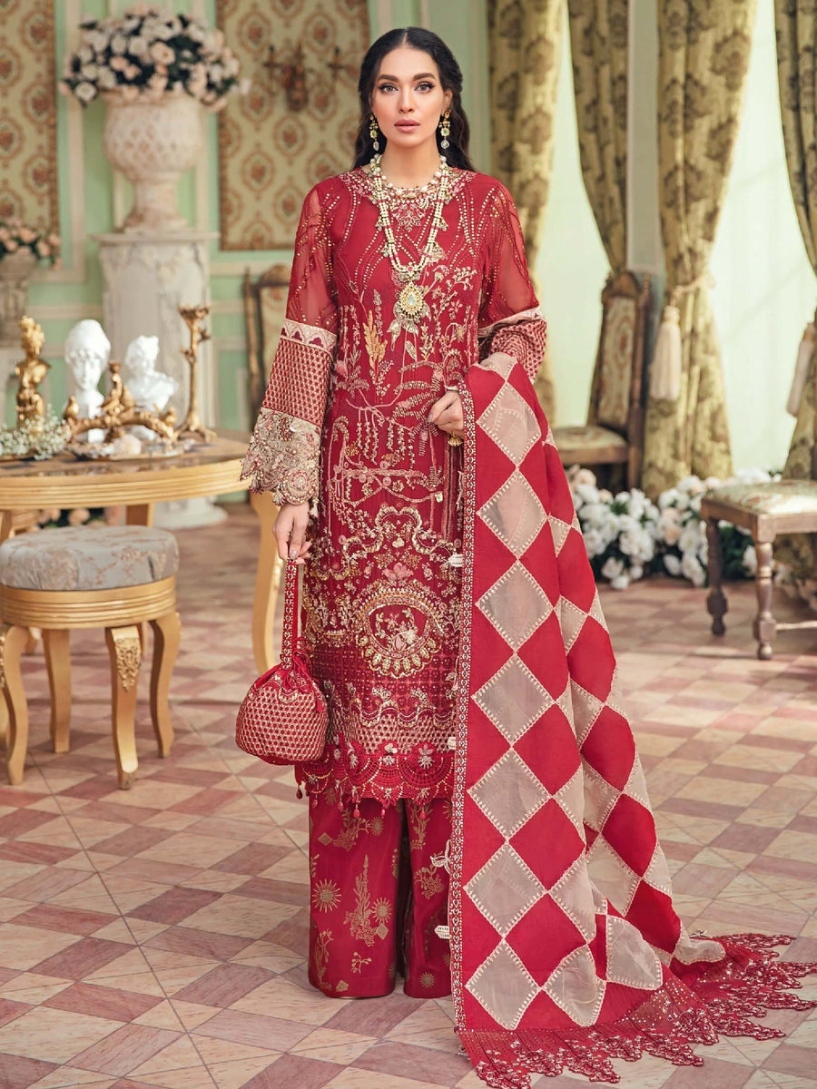 NUREH The Secret Garden Unstitched Luxury Formals 3Pc Suit NL-27 - FaisalFabrics.pk