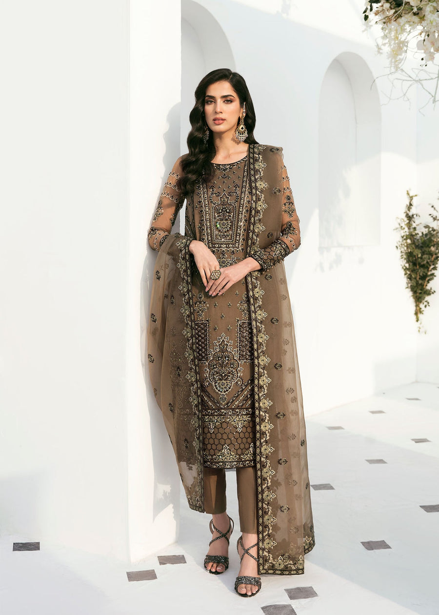 Akbar Aslam Sylvia Luxury Formal Unstitched Organza Suit - NURRE