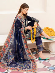 NUREH Shehnai Velvet Luxe Unstitched Embroidered 3Pc Suit NV-21