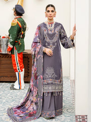 NUREH Shehnai Velvet Luxe Unstitched Embroidered 3Pc Suit NV-22