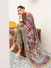 NUREH Shehnai Velvet Luxe Unstitched Embroidered 3Pc Suit NV-24