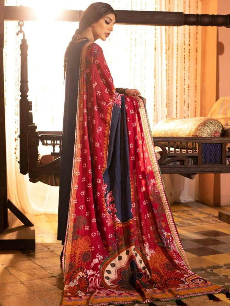 Nureh Maya Fall Winter Embroidered Linen Unstitched 3pc Suit NW-27 - FaisalFabrics.pk