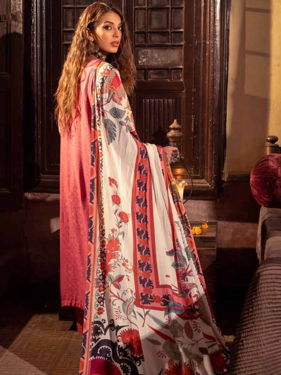 Nureh Maya Fall Winter Embroidered Linen Unstitched 3pc Suit NW-29 - FaisalFabrics.pk