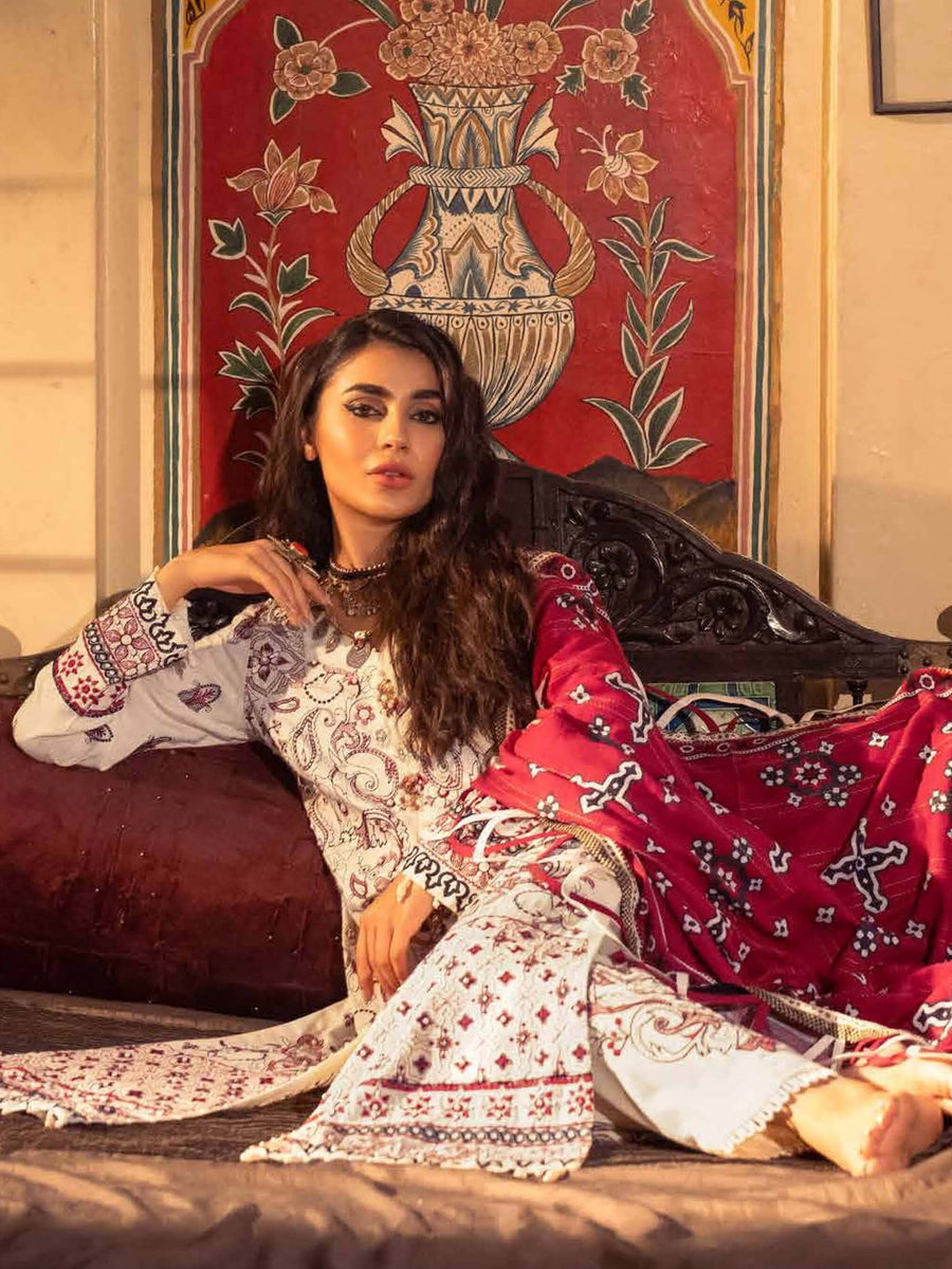 Nureh Maya Fall Winter Embroidered Linen Unstitched 3pc Suit NW-30 - FaisalFabrics.pk