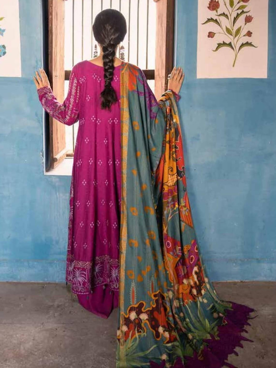 Nureh Maya Fall Winter Embroidered Linen Unstitched 3pc Suit NW-31 - FaisalFabrics.pk