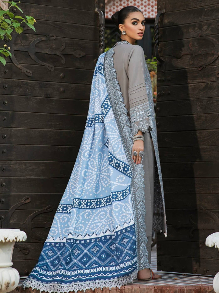 NUREH Maya Embroidered Slub Khaddar 3 Piece Unstitched Suit NW-36 - FaisalFabrics.pk