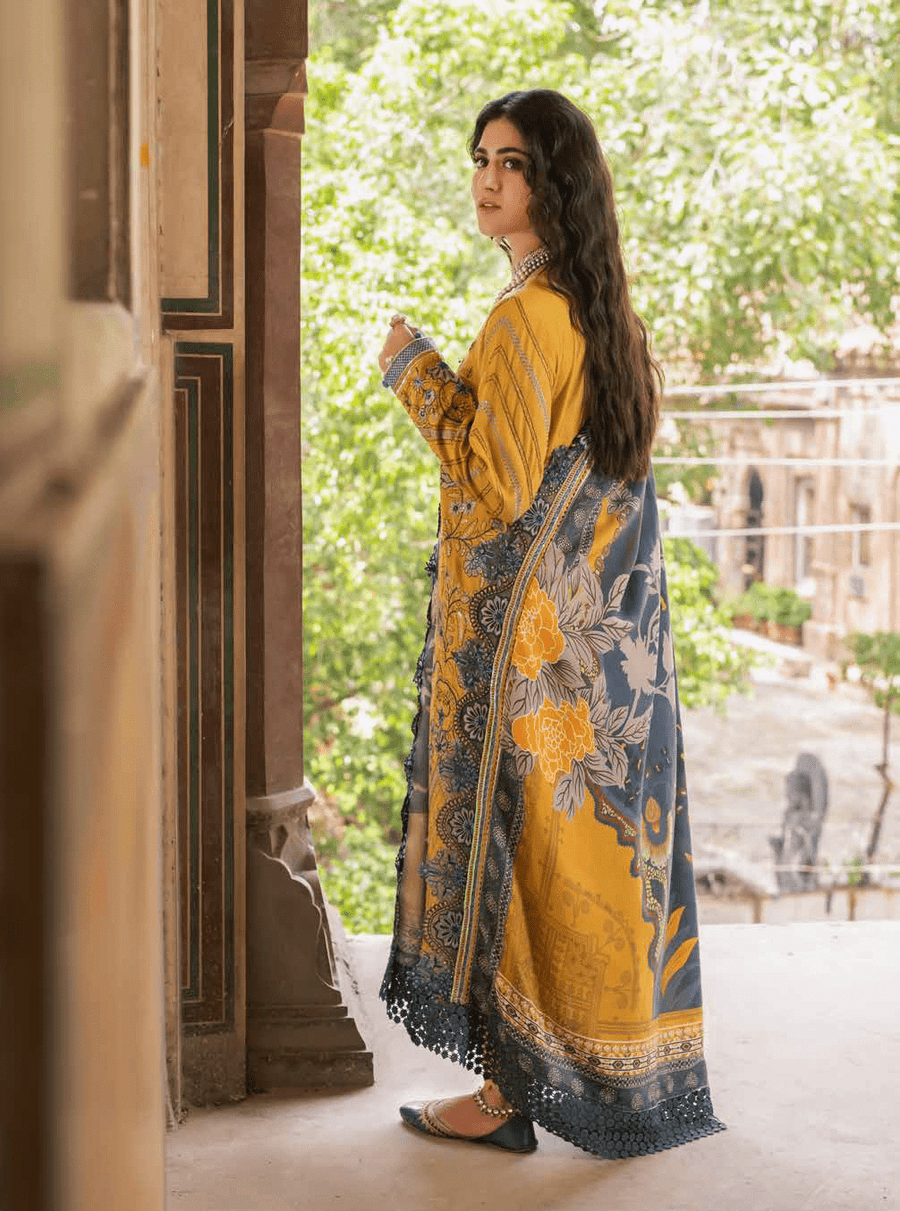 NUREH Maya Embroidered Khaddar Unstitched 3Pc Suit NW-66