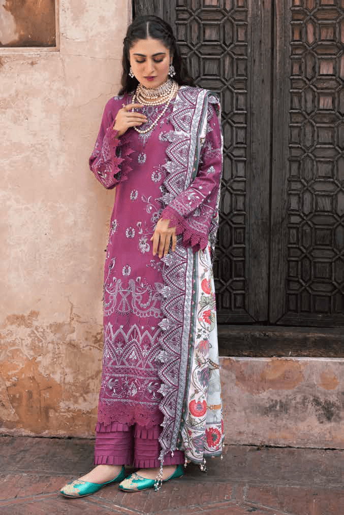 NUREH Maya Embroidered Khaddar Unstitched 3Pc Suit NW-68
