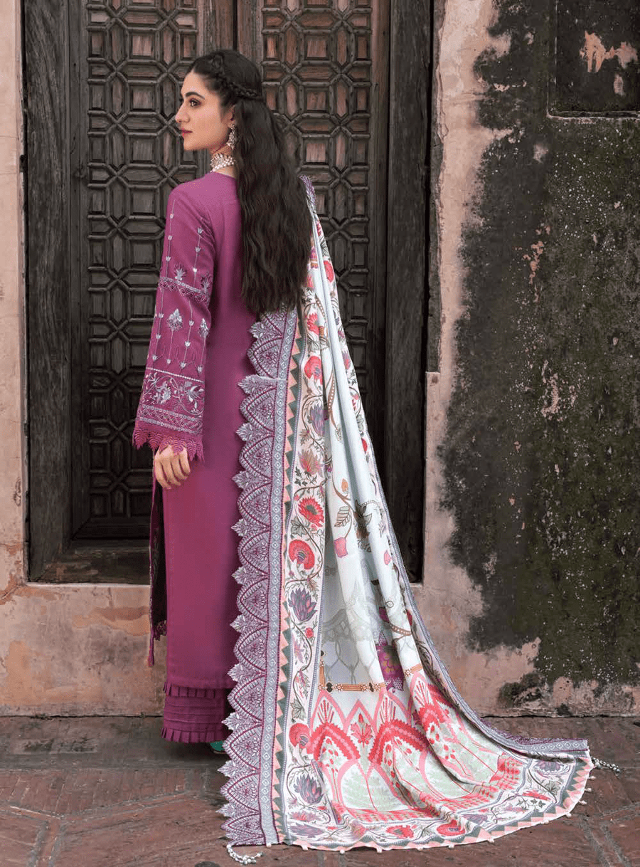 NUREH Maya Embroidered Khaddar Unstitched 3Pc Suit NW-68