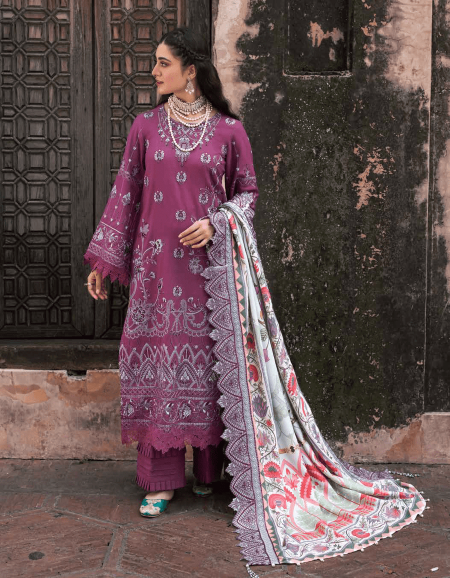 NUREH Maya Embroidered Khaddar Unstitched 3Pc Suit NW-68