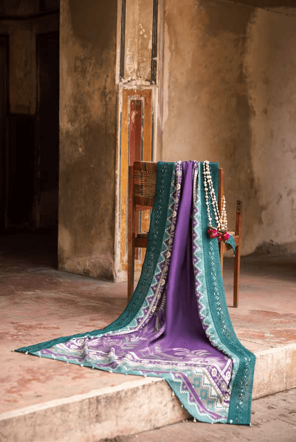NUREH Maya Embroidered Khaddar Unstitched 3Pc Suit NW-70