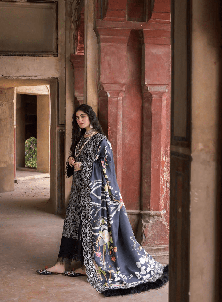NUREH Maya Embroidered Khaddar Unstitched 3Pc Suit NW-73