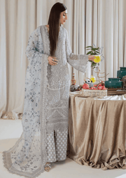 NUREH Elanora Unstitched Luxury Chiffon 3Pc Suit NEL-09 RADIANT