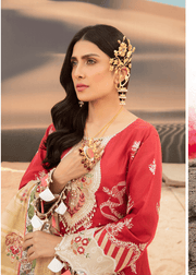 Noor By Saadia Asad Luxury Lawn 2021 Embroidered 3 Piece Suit D-9A - FaisalFabrics.pk