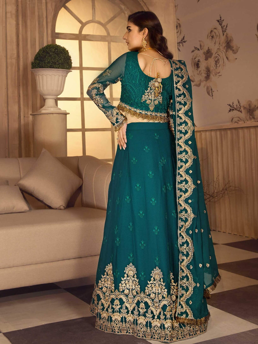 Noor E Rang By Zarif Luxury Unstitched Chiffon 3Pc Suit ZF-07 Farahnoush - FaisalFabrics.pk