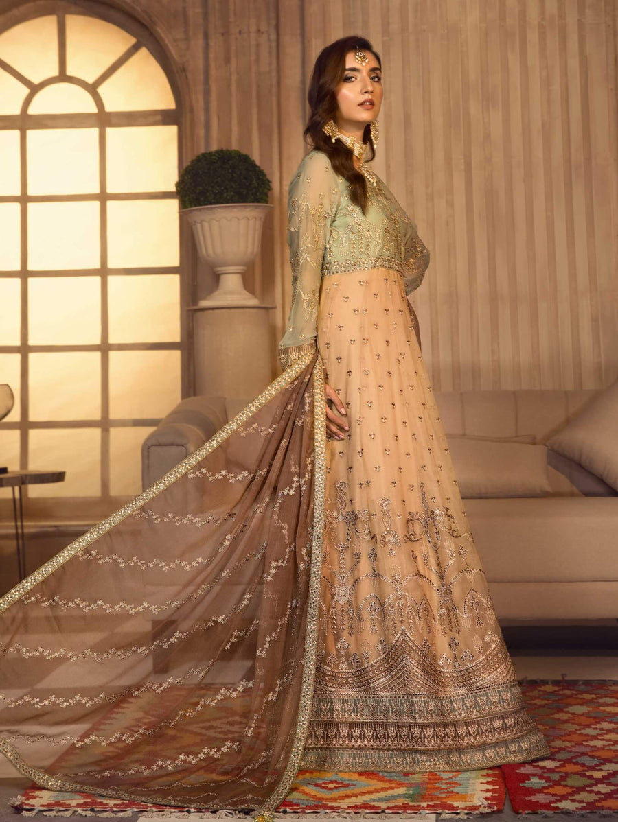 Noor E Rang By Zarif Luxury Unstitched Chiffon 3Pc Suit ZF-09 Falak - FaisalFabrics.pk
