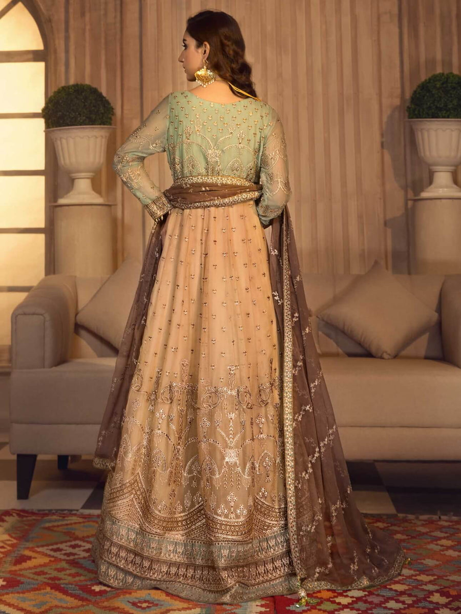 Noor E Rang By Zarif Luxury Unstitched Chiffon 3Pc Suit ZF-09 Falak - FaisalFabrics.pk
