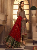 Noor E Rang By Zarif Luxury Unstitched Chiffon 3Pc Suit ZF-10 Rang Reza - FaisalFabrics.pk