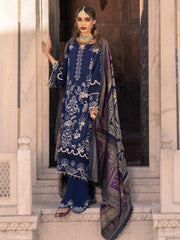 Nureh Exclusive Winter'21 Embroidered Leather Peach 3PC Suit NE-12 - FaisalFabrics.pk