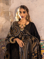 Nureh Exclusive Winter'21 Embroidered Leather Peach 3PC Suit NE-13 - FaisalFabrics.pk