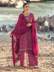 NUREH Exclusive Embroidered Swiss Lawn 3Pc Suit NE-32 Sable - FaisalFabrics.pk