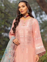 NUREH MAYA Unstitched Embroidered Lawn Jacquard 3Pc Suit NJ-27 Day Lilies - FaisalFabrics.pk