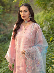 NUREH MAYA Unstitched Embroidered Lawn Jacquard 3Pc Suit NJ-27 Day Lilies - FaisalFabrics.pk
