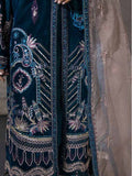 NUREH Maya Unstitched Luxury Velvet 3PC Suit NV-13 Dancing Teal - FaisalFabrics.pk