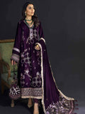 NUREH Maya Unstitched Luxury Velvet 3PC Suit NV-14 Empress Lily - FaisalFabrics.pk
