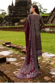 NUREH Gardenia Embroidered Slub Linen Unstitched 3Pc Suit NWG-75