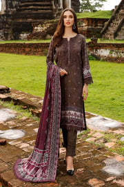 NUREH Gardenia Embroidered Slub Linen Unstitched 3Pc Suit NWG-75