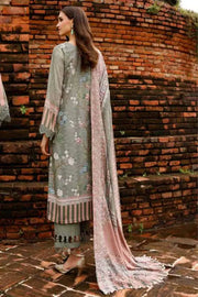 NUREH Gardenia Embroidered Slub Linen Unstitched 3Pc Suit NWG-76