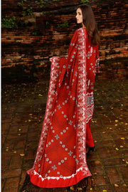 NUREH Gardenia Embroidered Slub Linen Unstitched 3Pc Suit NWG-78