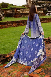 NUREH Gardenia Embroidered Slub Linen Unstitched 3Pc Suit NWG-81