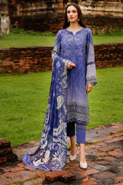 NUREH Gardenia Embroidered Slub Linen Unstitched 3Pc Suit NWG-81