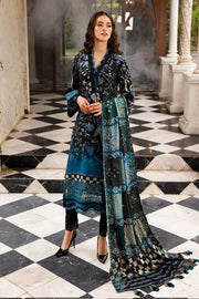 NUREH Gardenia Embroidered Slub Linen Unstitched 3Pc Suit NWG-83