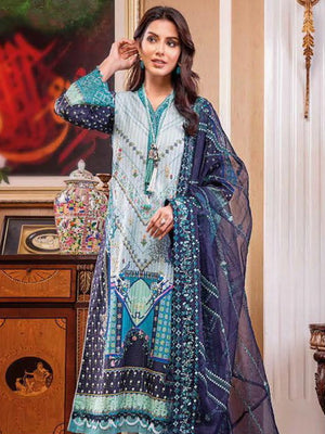 GulAhmed Summer Premium Embroidered Lawn Unstitched 3Pc Suit OG-32001
