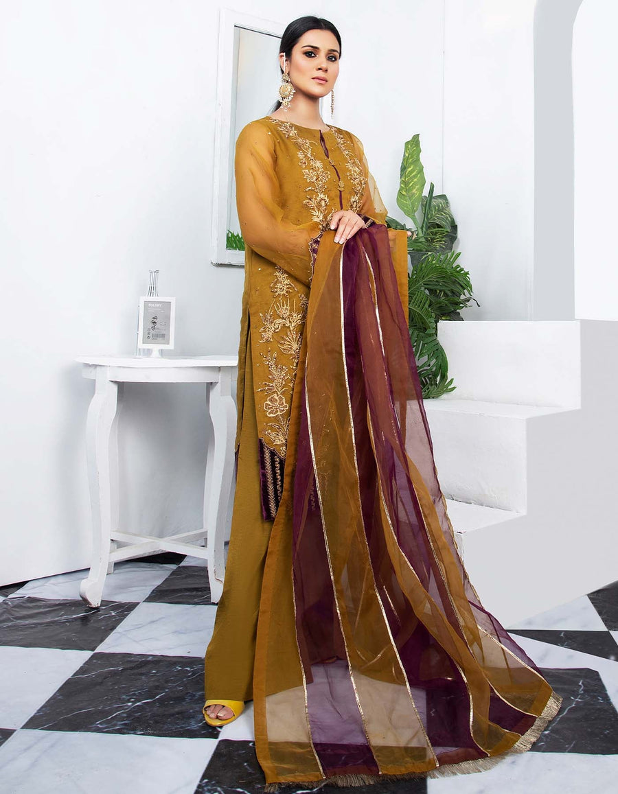 SIFA Luxury Formals Pret - OLIVE ORCHID