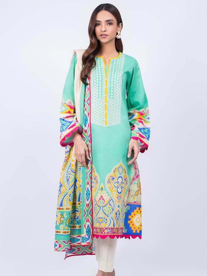 Mirage by Orient Textiles Embroidered Lawn 3pc Suit OTL-20-144/A - FaisalFabrics.pk