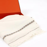 Dynasty Premium Mens Pure Wool Shawl Lux Woolen - Off White