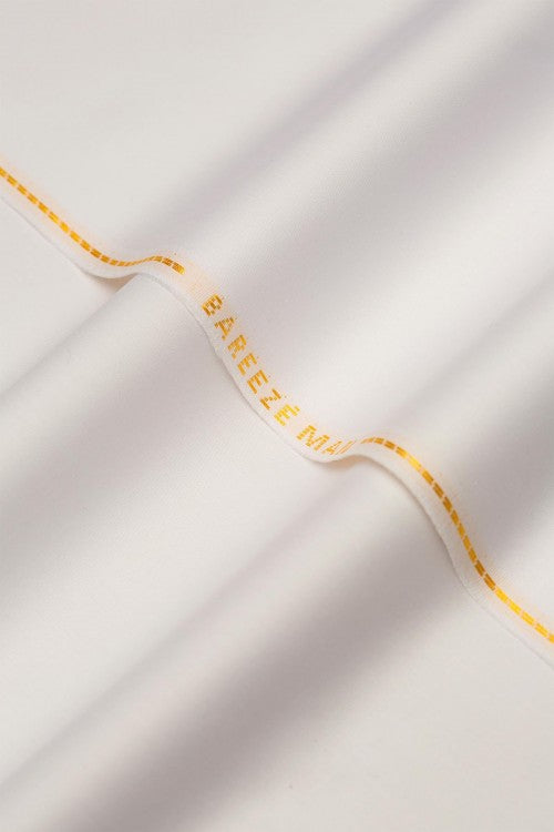 Bareeze Man Egyptian Cotton 2/1 Unstitched Fabric for Summer - Off White