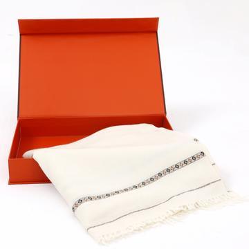 Dynasty Premium Mens Pure Wool Shawl Lux Woolen - Off White - FaisalFabrics.pk