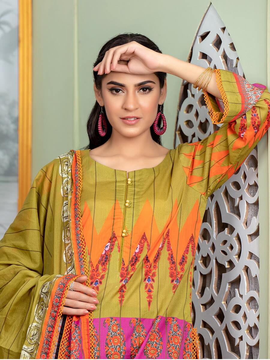 Regalia Orchid Vol-03 Digital Printed 3 Piece Lawn Suit OR-08 - FaisalFabrics.pk