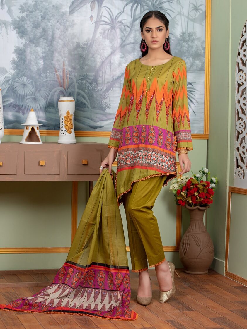 Regalia Orchid Vol-03 Digital Printed 3 Piece Lawn Suit OR-08 - FaisalFabrics.pk
