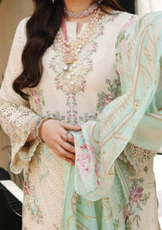 KAHF Premium Embroidered Luxury Lawn Unstitched 3Pc Suit KLC-07A